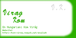 virag kom business card